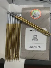 🛍 Титановая Золотая игла DYx3 794H, Япония, игла для промышленной швейной машины, 25027 pd, закаленная термостойкая игла