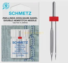 Двойная игла для отстрочки швов SCHMETZ Двойная игла для отстрочки швов SCHMETZ 130/705H-ZWIHO Игла для бытовой швейной машины 130/705 H ZWIHO