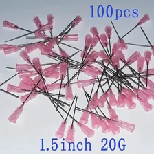 Тупой наконечник иглы шприца 20Ga дозирующие иглы с замком Luer 20G 1,5 дюйма/38 мм. Пластиковая игла для инъекций. 100 шт./пакет
