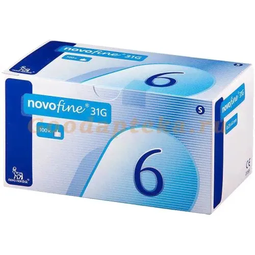 Novo-fine игла для инсулиновых шприц ручек 31g 0.25х6мм 100 шт